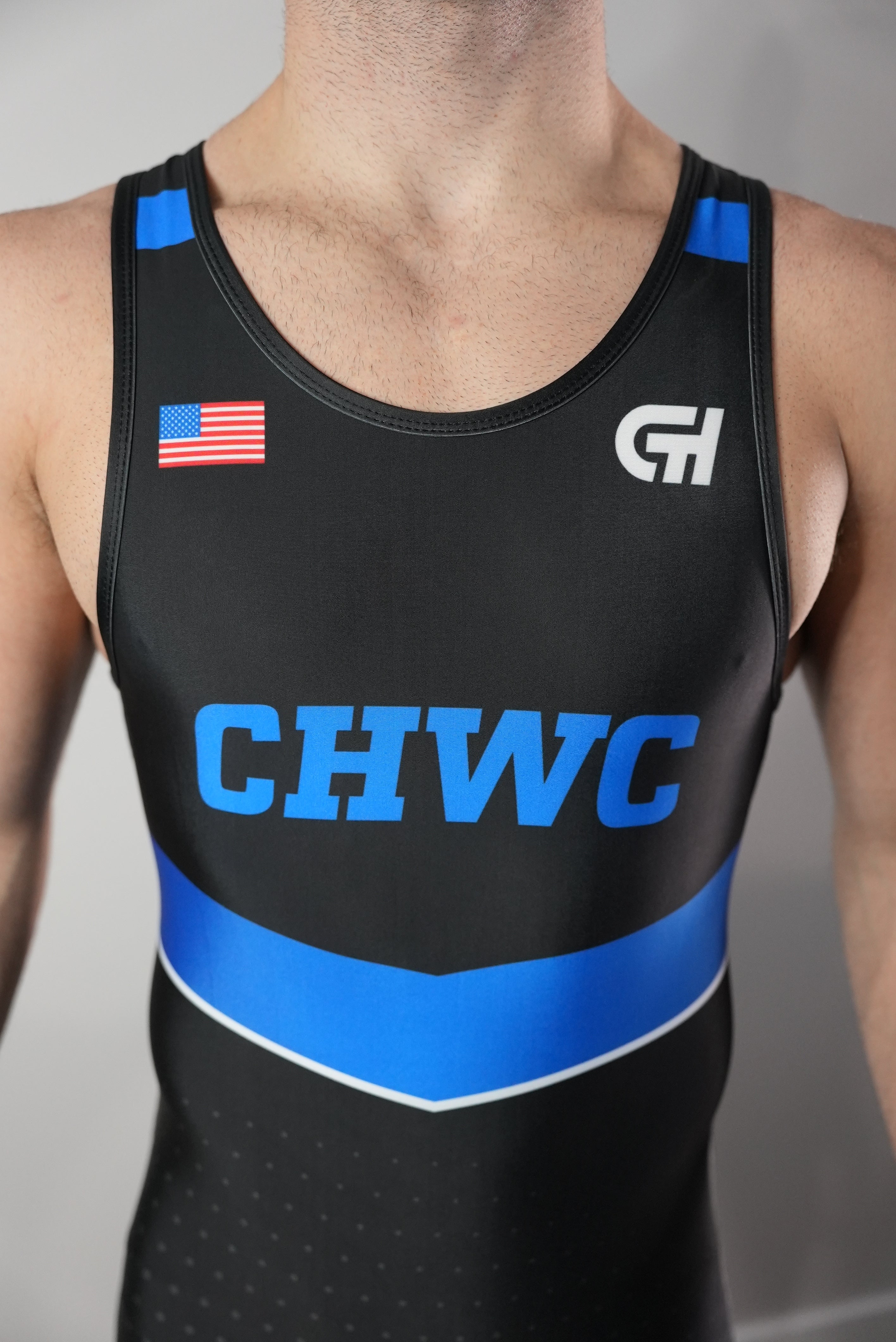 Chosen Higher Wrestling Club Singlet Black / Royal Blue