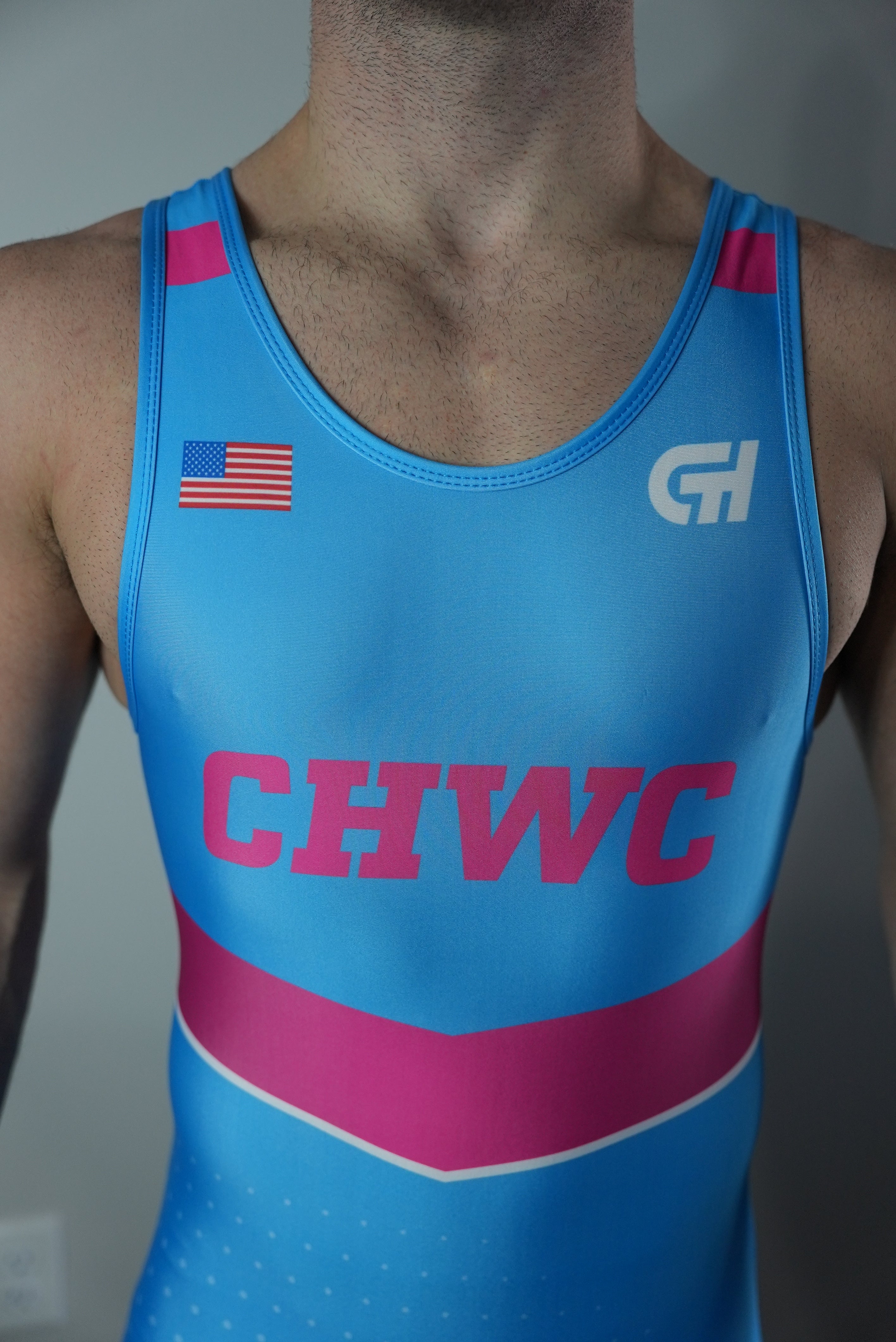 Chosen Higher Wrestling Club Singlet Cotton Candy Blue