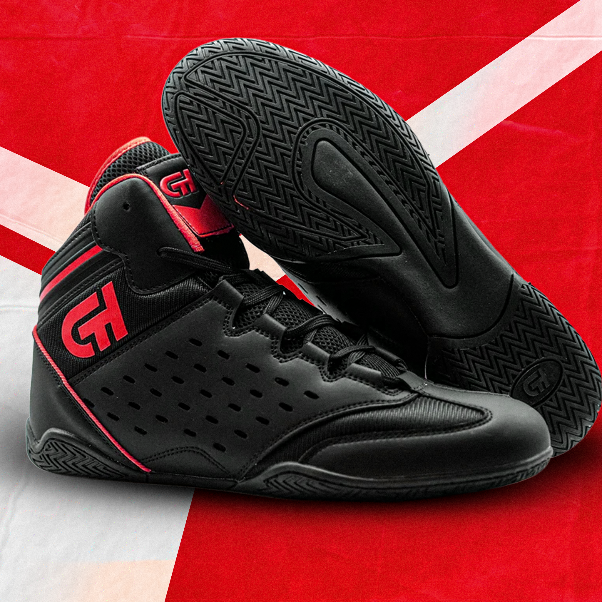 Revival Wrestling Shoe Black/Red – CH Gear
