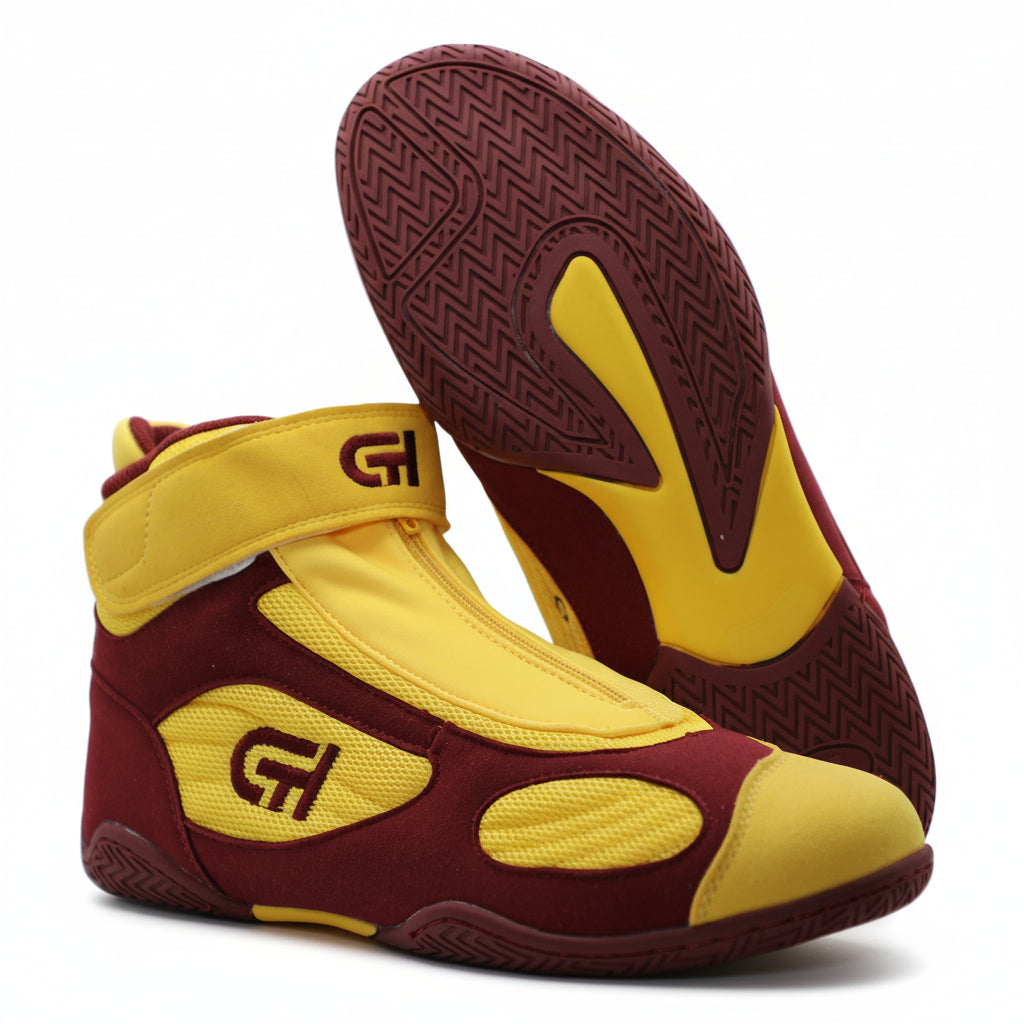 XXV Wrestling Shoe Maroon/Yellow