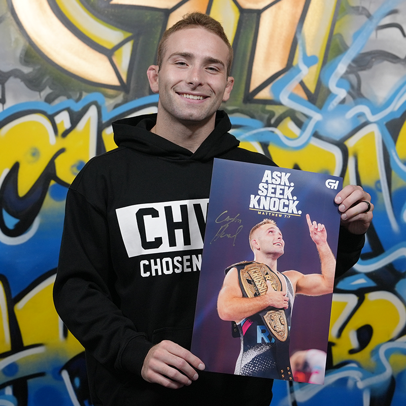 "Ask. Seek. Knock." Cayden Henschel Signed Poster