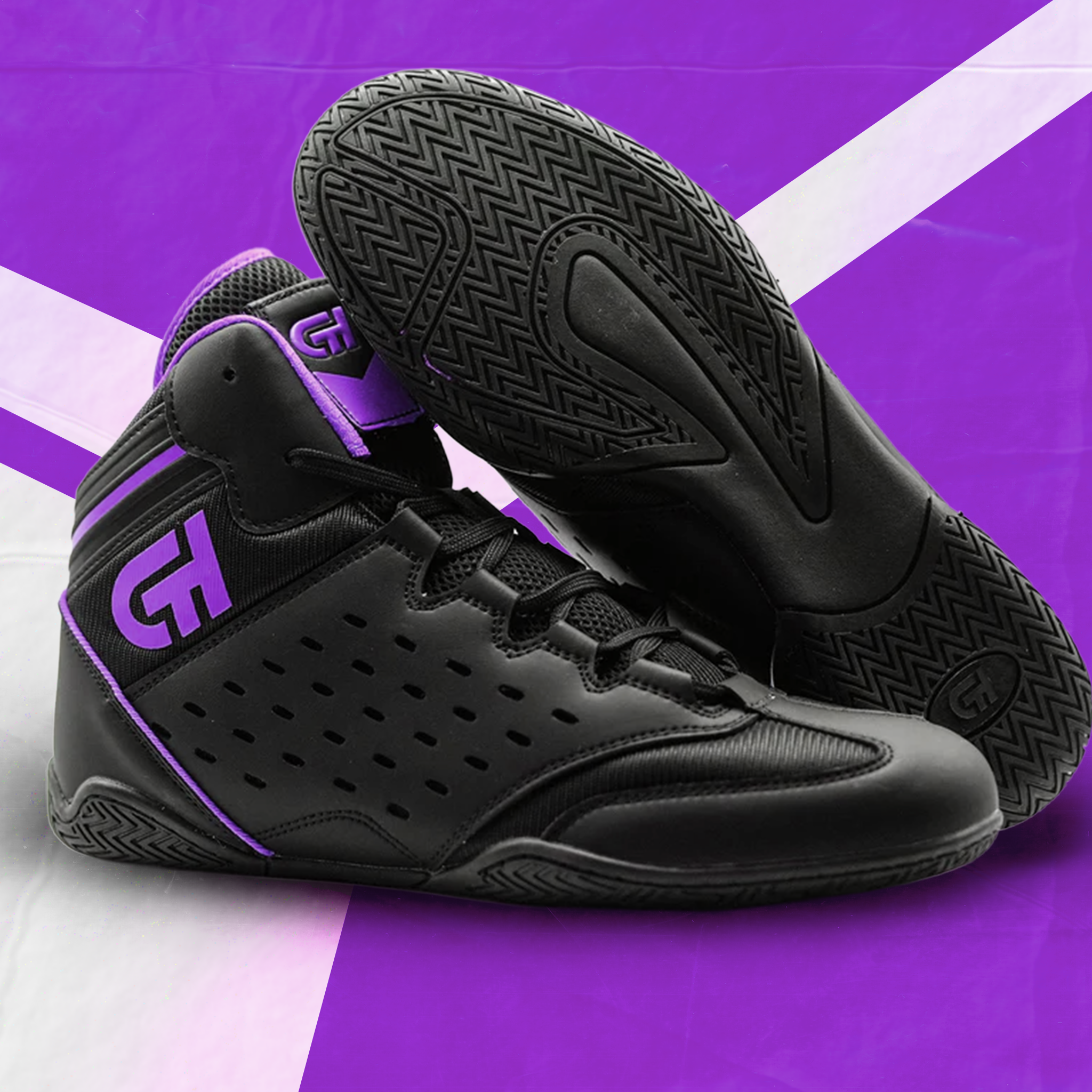 Revival Wrestling Shoe Black/Purple