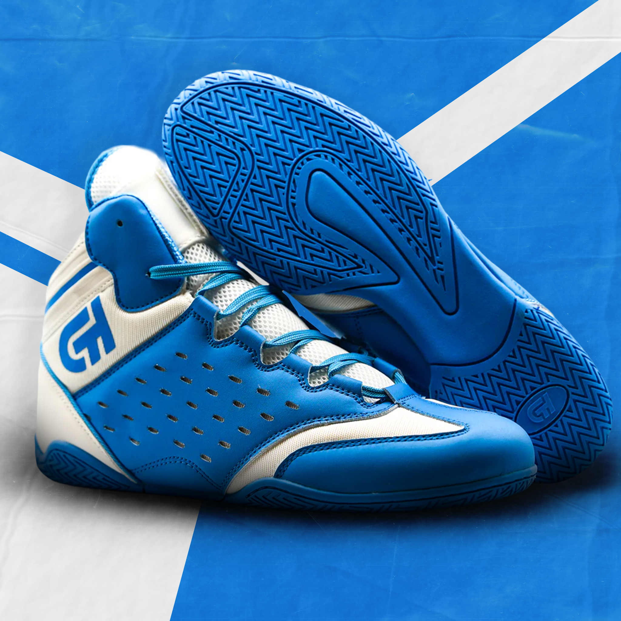 Revival Wrestling Shoe Blue/White